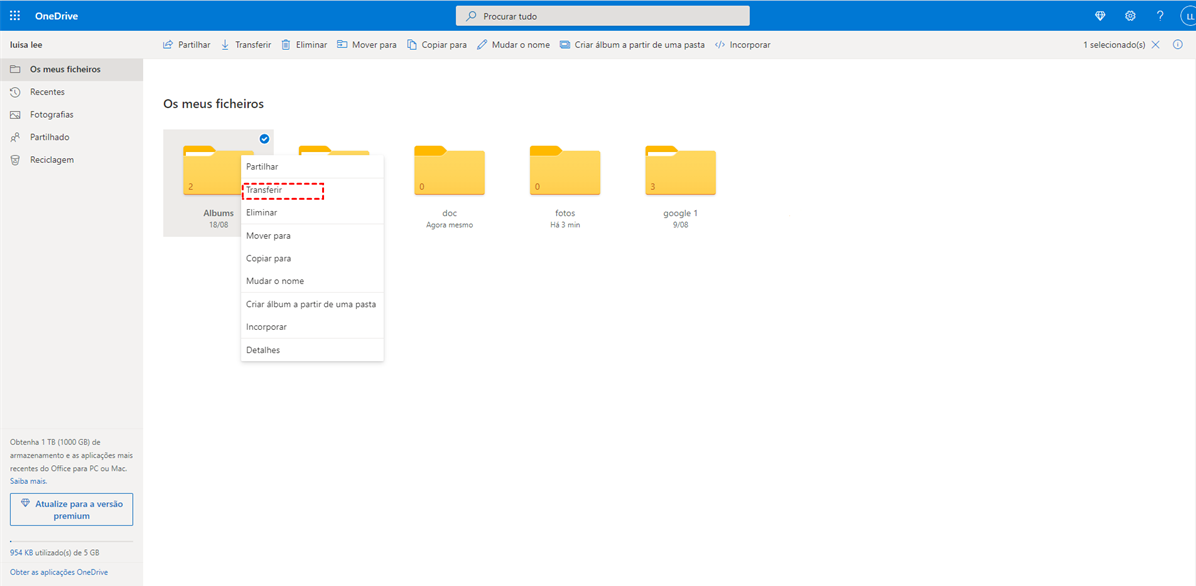 Baixar Arquivos do OneDrive