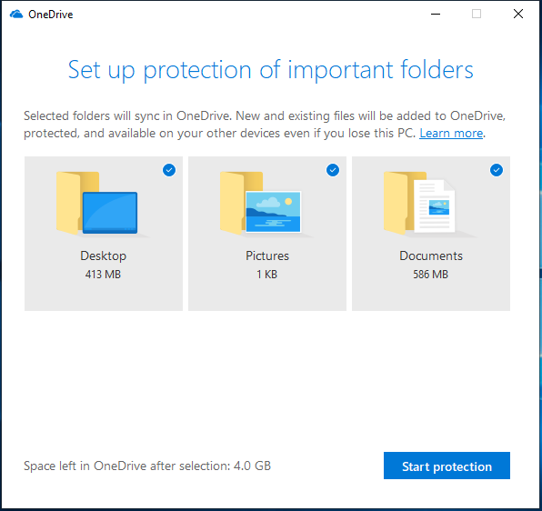 OneDrive Protect Certain Folders
