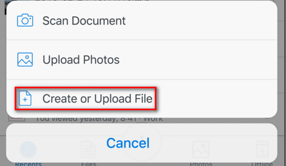 Add a File to Dropbox