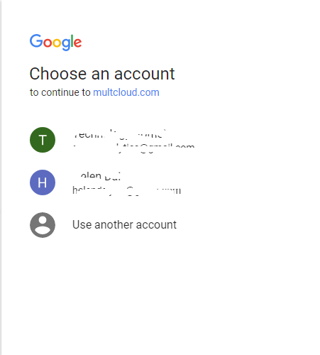 Choose a Google Account