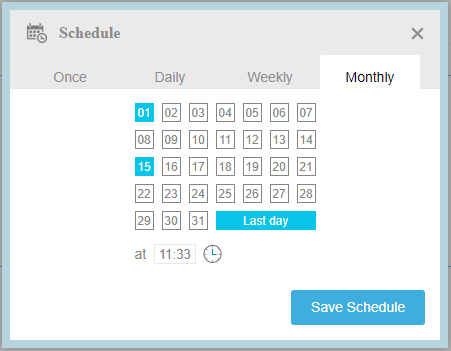 Dropbox Schedule Sync Monthly