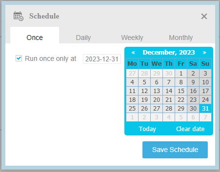 Dropbox Schedule Sync Once