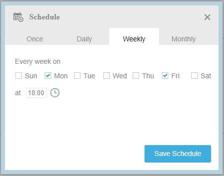 Dropbox Schedule Sync Weekly
